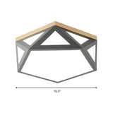 Geometric Acrylic Led Flush Light With Multiple Sizes And Color Options For Bedroom Ceiling - Modern