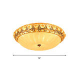 Modern Led Flushmount Ceiling Light - White Dimple Frosted Glass 16/19.5/23.5 Dia Warm/White
