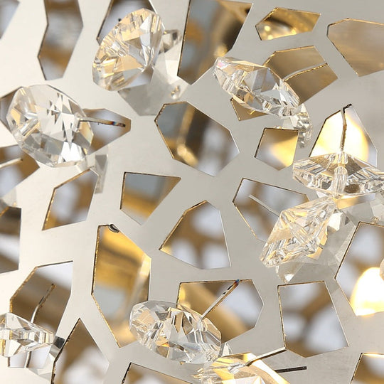 Simple Silver Crystal Flushmount With 4 Lights - Ideal For Bedrooms