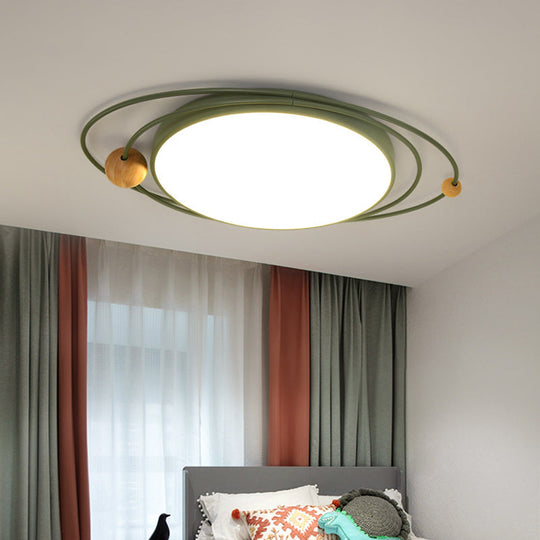 Modern Nordic Led Ceiling Lamp With Round Acrylic Design - 21’/26’/31’ Gray/Green/White