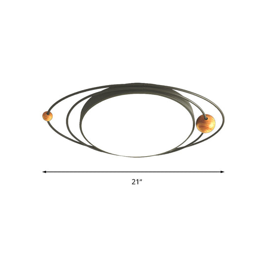 Modern Nordic Led Ceiling Lamp With Round Acrylic Design - 21’/26’/31’ Gray/Green/White