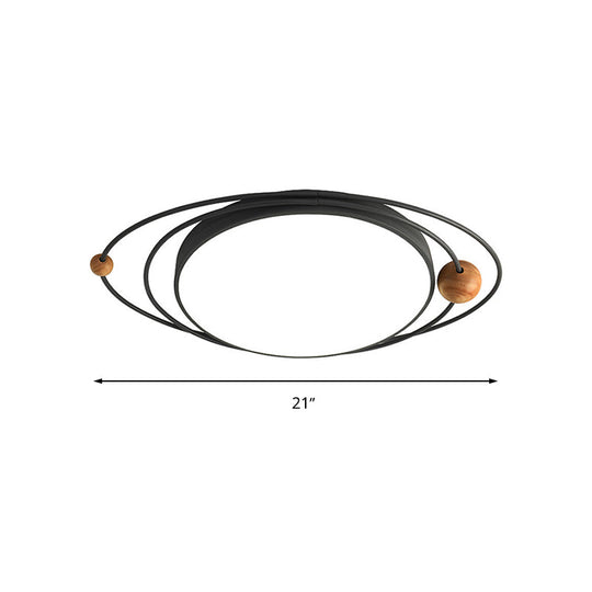 Modern Nordic Led Ceiling Lamp With Round Acrylic Design - 21/26/31 Gray/Green/White