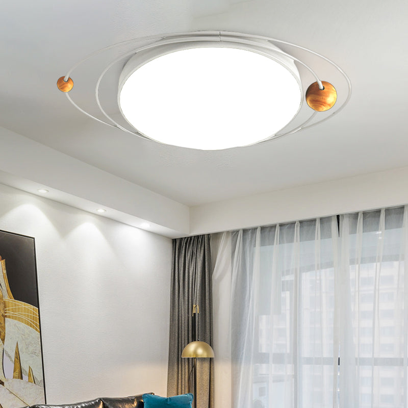 Modern Nordic Led Ceiling Lamp With Round Acrylic Design - 21/26/31 Gray/Green/White