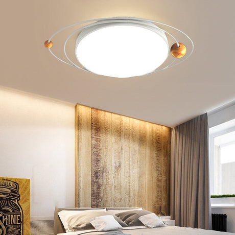 Modern Nordic Led Ceiling Lamp With Round Acrylic Design - 21’/26’/31’ Gray/Green/White