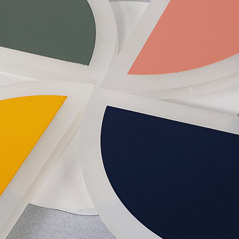 Nordic Windmill Acrylic Led Ceiling Lamp 19.5’/23.5’ Flush Mount Lighting - Green - Yellow -