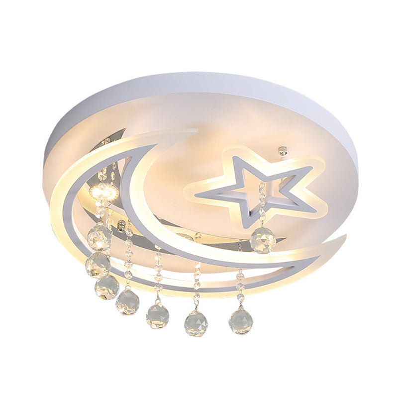 Modern Starry Led Ceiling Light In Warm/White For Bedroom - 16’/19.5’ Diameter