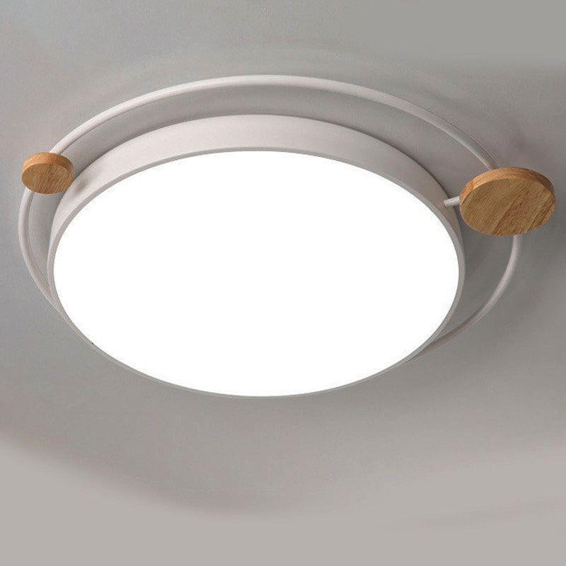 Modernist Round Ceiling Mounted Led Flush Light In Gray/White - Acrylic Multiple Sizes Natural/3