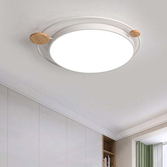Modernist Round Ceiling Mounted Led Flush Light In Gray/White - Acrylic Multiple Sizes Natural/3