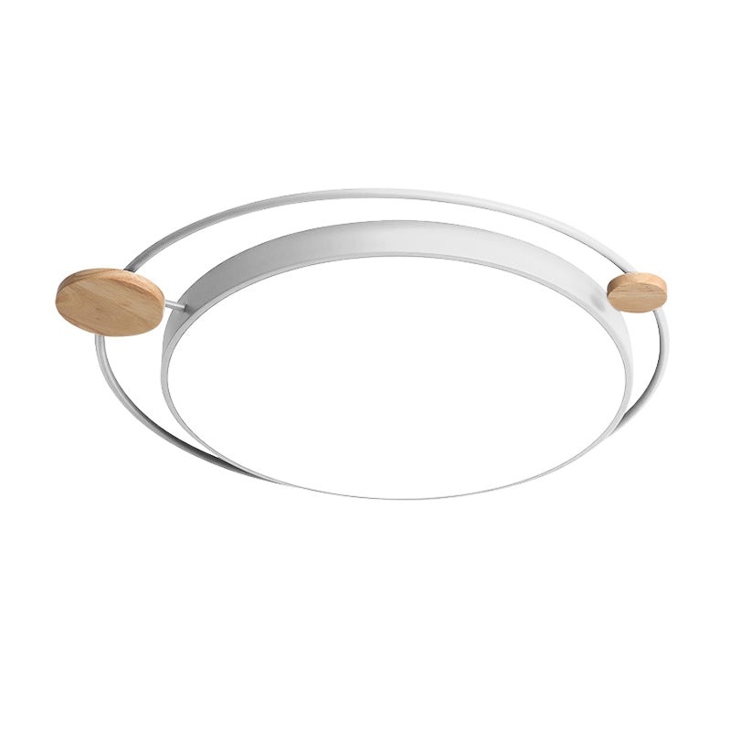 Modernist Round Ceiling Mounted Led Flush Light In Gray/White - Acrylic Multiple Sizes Natural/3