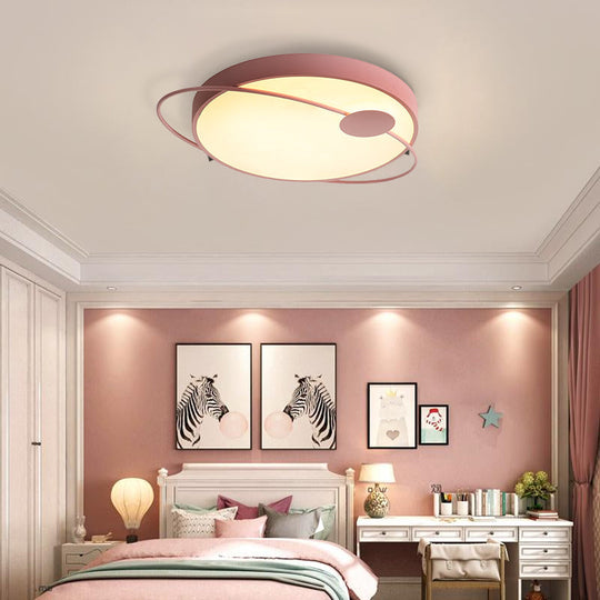 Nordic Style Acrylic Led Flush Ceiling Light Fixture: 18/21.5/25.5 Diameter Round Shape Warm/White