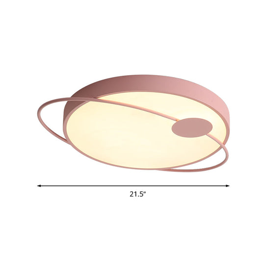 Nordic Style Acrylic Led Flush Ceiling Light Fixture: 18/21.5/25.5 Diameter Round Shape Warm/White