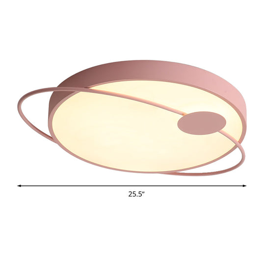 Nordic Style Acrylic Led Flush Ceiling Light Fixture: 18/21.5/25.5 Diameter Round Shape Warm/White