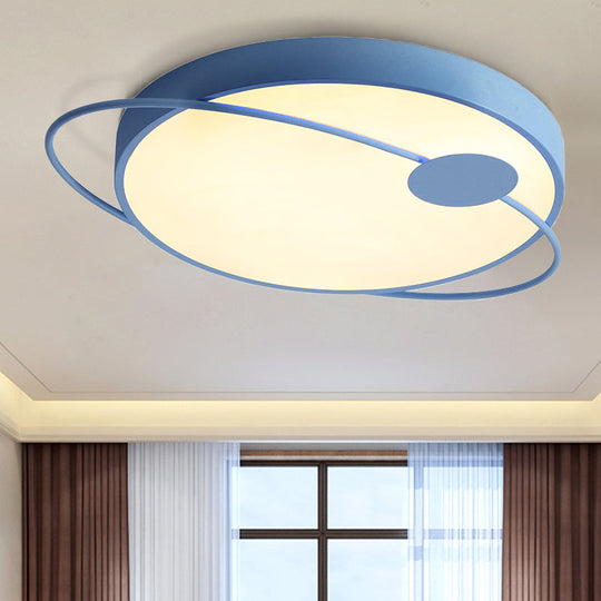Nordic Style Acrylic Led Flush Ceiling Light Fixture: 18’/21.5’/25.5’ Diameter Round Shape