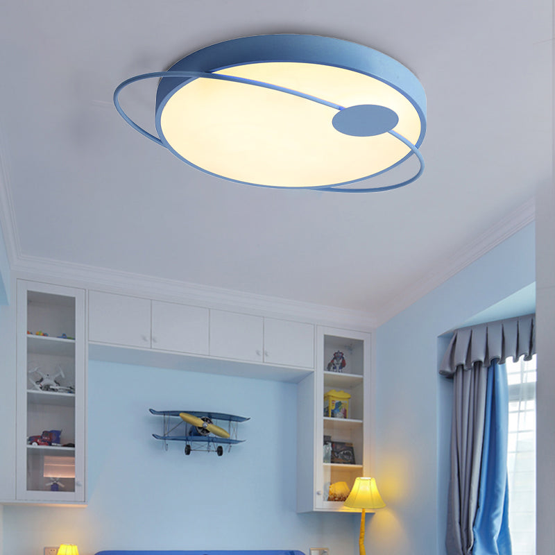 Nordic Style Acrylic Led Flush Ceiling Light Fixture: 18/21.5/25.5 Diameter Round Shape Warm/White