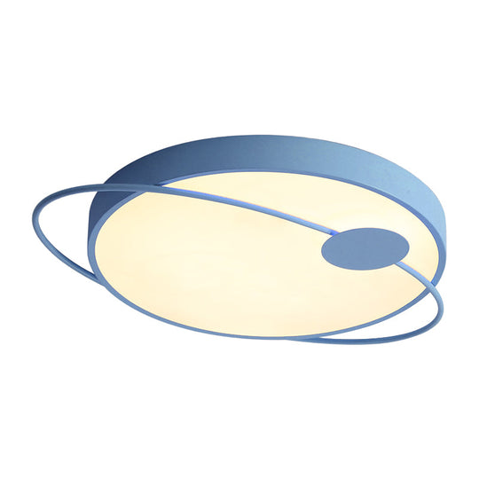 Nordic Style Acrylic Led Flush Ceiling Light Fixture: 18/21.5/25.5 Diameter Round Shape Warm/White