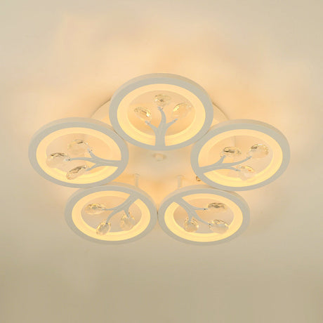 Sputnik Living Room Flush Mount Lamp - Simple Acrylic Light Fixture With Multiple Lighting Options