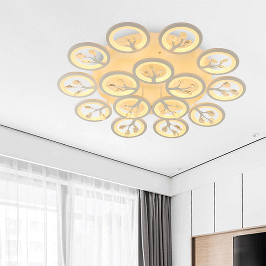 Sputnik Living Room Flush Mount Lamp - Simple Acrylic Light Fixture With Multiple Lighting Options