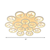 Sputnik Living Room Flush Mount Lamp - Simple Acrylic Light Fixture With Multiple Lighting Options