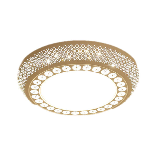 23’/35’ W Flush Mount Led Ceiling Light: Simple Cutout Design Acrylic White Bedroom Lighting In