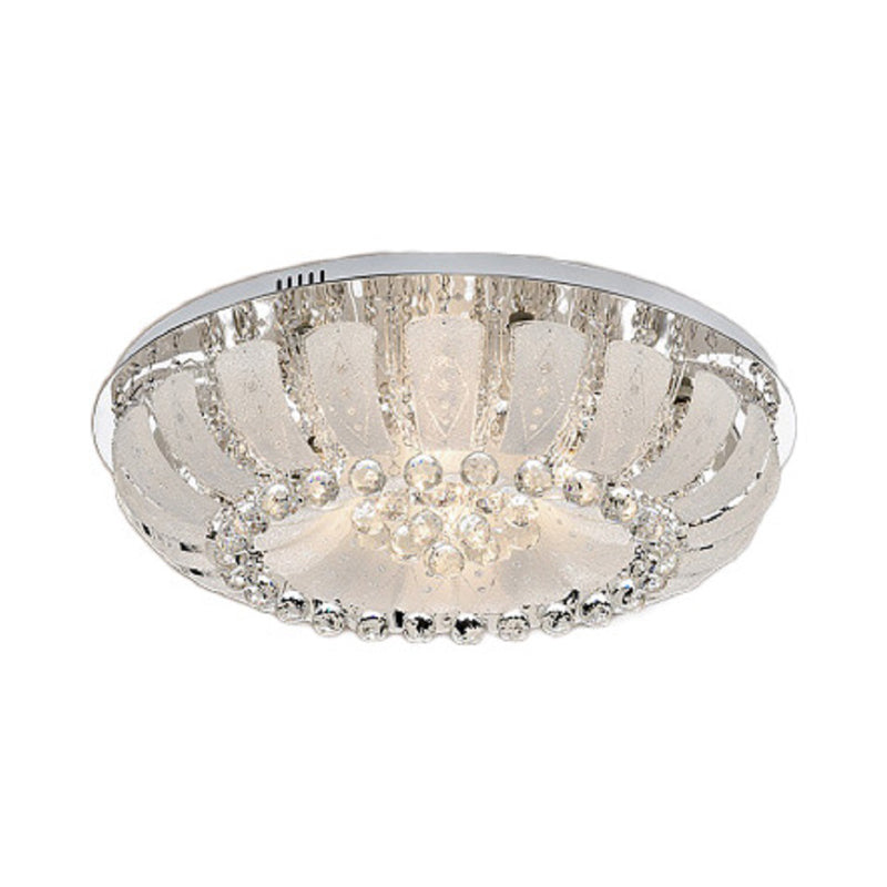 Modern Dome Crystal Ball Flush Light - 19.5/23.5 Wide Led Ceiling Lamp