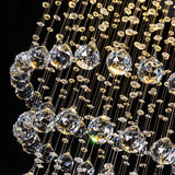 Minimalist Crystal Beaded Flush Light With 6 Nickel Lights - Stylish Mount Lighting