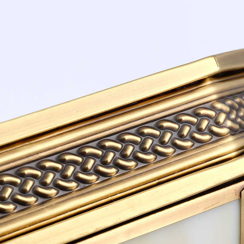 Gold Flushmount Light With 4 Lights And Frosted Glass For Bedroom Ceiling - Traditional Design