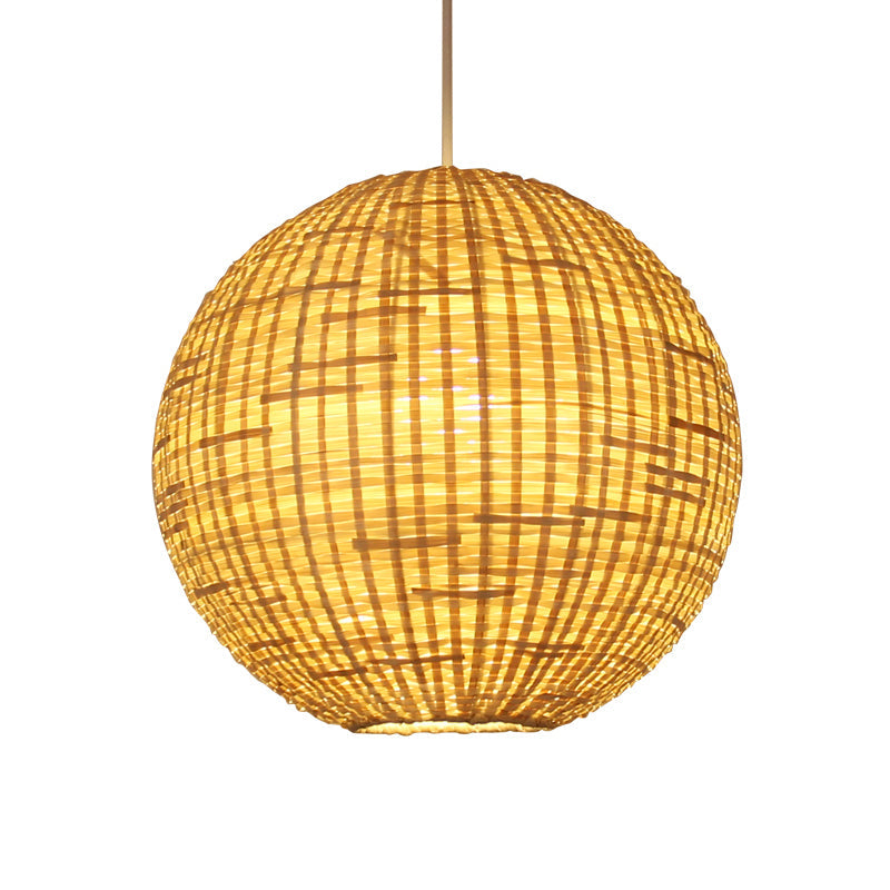 Sleek Bamboo Sphere Pendant Light Kit - 16’/19.5’ Wide