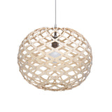 Contemporary Wood Suspension Pendant Light - Global Design 1 Bulb Beige 16/19.5 Wide