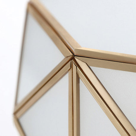 Minimalist Brass Octagon Flush Mount Ceiling Lamp - 3/4/6 Lights For Bedroom Sizes: 14/16.5/20.5 W