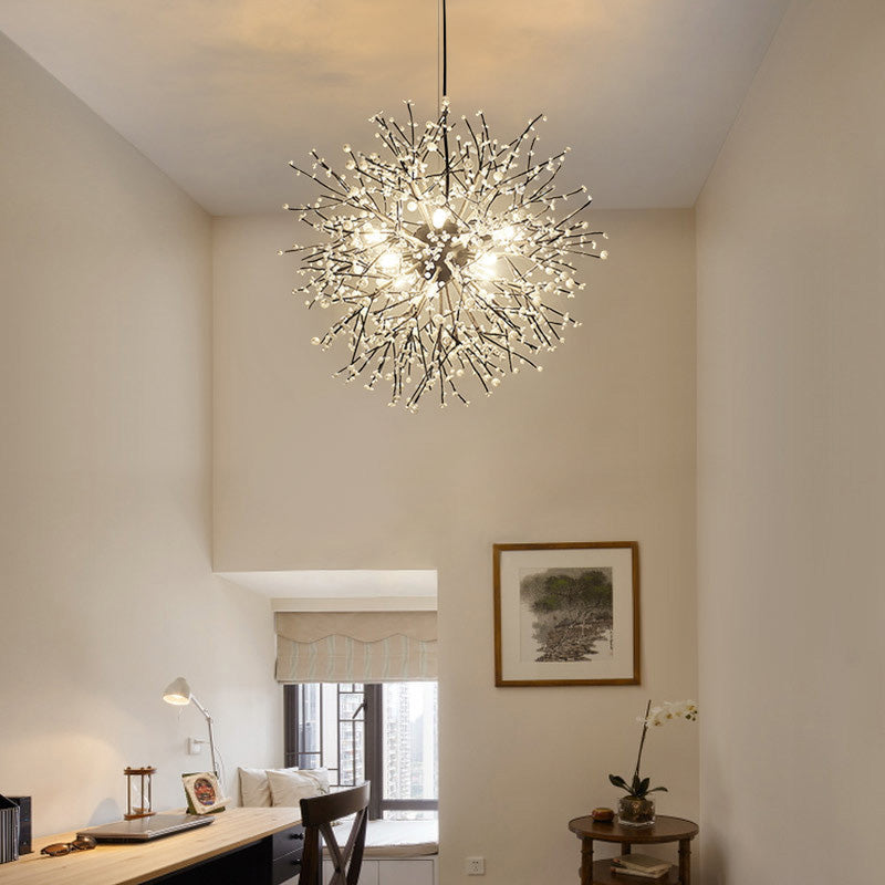 Modern Crystal Starburst Chandelier: 23.5’/31.5’ Wide 8/12 Lights White/Red And Green