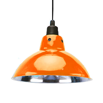 Dome Industrial Stainless Steel Ceiling Pendant Lighting - 13’/16.5’ Width 1 Head Black/Gray