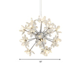 Contemporary Crystal Starburst Ceiling Light Fixture Chrome/Gold Chandelier Pendant