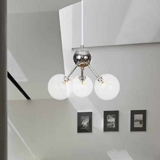 Industrial Style Hanging Chandelier Light - 13’/27.5’/34’ W Orbit Shade Amber/Clear/Smoke