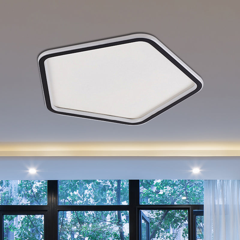 Black Minimalist Led Ceiling Light In Warm/White Available 3 Sizes / 15 White