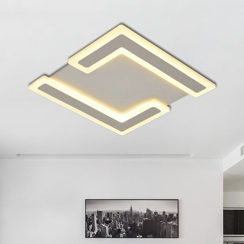 Simple Style Double 7 - Shape Led Ceiling Light - Warm/White