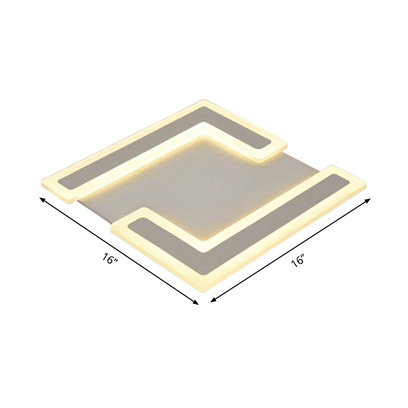 Simple Style Double 7 - Shape Led Ceiling Light - Warm/White