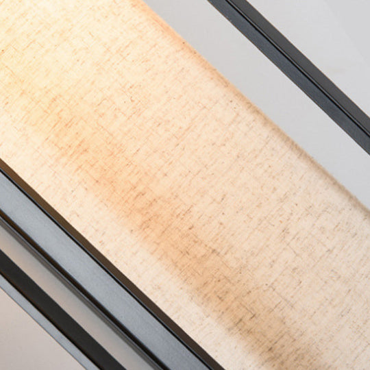 Classic Black Fabric Cylinder Wall Sconce Light - 14.5/16 Wide Ideal For Corridor Lighting Solution