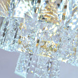Minimalist Crystal Block Led Ceiling Fixture - Beige/Blue 12/14/18 Wide
