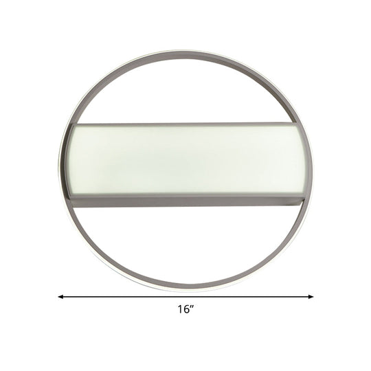 Modern Acrylic Led Ceiling Light For Stairway - Rectangle Flush Mount In Black Or White 16-24’ Wide