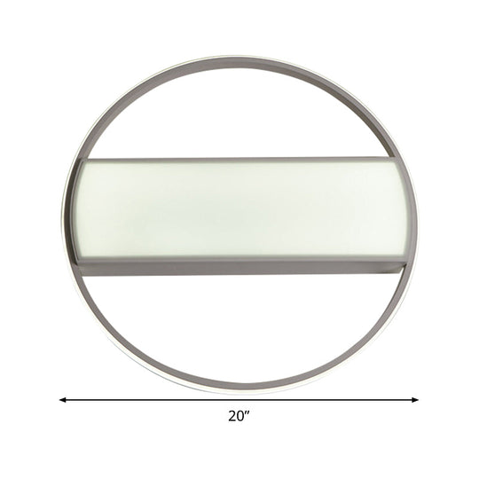 Modern Acrylic Led Ceiling Light For Stairway - Rectangle Flush Mount In Black Or White 16-24’ Wide