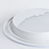 Macaron Grey/White Drum Acrylic Flush Mount Led Ceiling Light - 19.5/23.5 Wide Perfect For Bedrooms