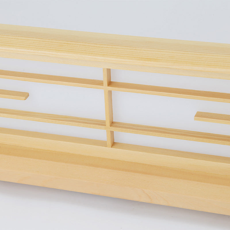 Natural Wood Led Ceiling Light Fixture - Simple Box Flush Lighting For Bedroom (14/18/21.5 W) In