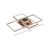 Simple Acrylic Led Flush Mount Ceiling Light Fixture - 21.5/25.5/31.5 Wide White/Coffee Warm/White