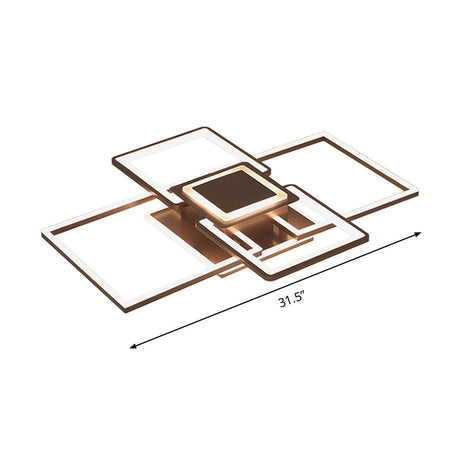 Simple Acrylic Led Flush Mount Ceiling Light Fixture - 21.5/25.5/31.5 Wide White/Coffee Warm/White