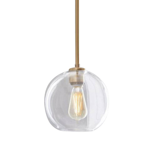 Contemporary Clear Glass Globe Pendant Light - 1 8’/10’/12’ Wide Hanging Lamp