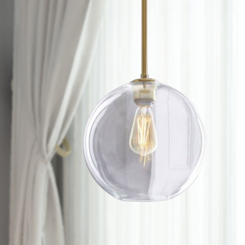 Contemporary Clear Glass Globe Pendant Light - 1 8’/10’/12’ Wide Hanging Lamp