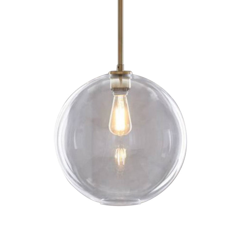 Contemporary Clear Glass Globe Pendant Light - 1 8’/10’/12’ Wide Hanging Lamp