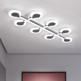 Contemporary Brown Acrylic Flush Mount Ceiling Lamp With Warm/White Light - 8/10/12 Bulbs 31.5/39/47