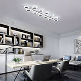 Contemporary Brown Acrylic Flush Mount Ceiling Lamp With Warm/White Light - 8/10/12 Bulbs 31.5/39/47