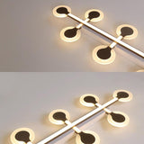 Contemporary Brown Acrylic Flush Mount Ceiling Lamp With Warm/White Light - 8/10/12 Bulbs 31.5/39/47
